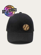 Load image into Gallery viewer, Baseball softball black cap
