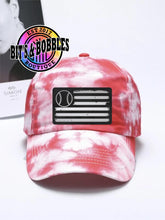 Load image into Gallery viewer, Baseball softball flag tie dye print cap
